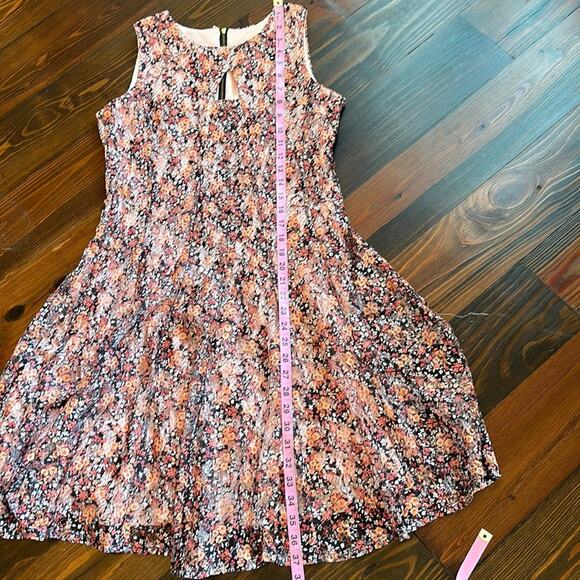 DB Established | Women's Black & Pink Floral Sleeveless Dress | Size 8 | 0757 - Picture 4 of 11